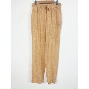 Fendi‎ Peach Sparkle Drawstring Pants Size 40
